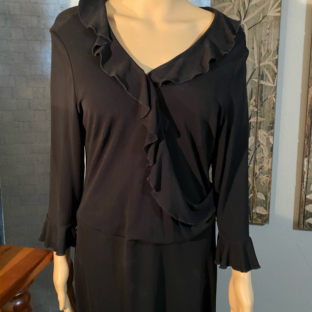 Macy’s MODA International Black Ruffle Dress
